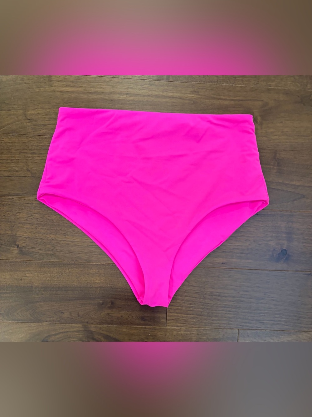 Mara Hoffman High-Waist Bikini Bottoms - Hot Pink